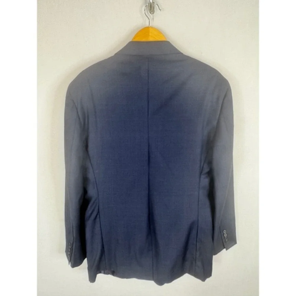 Brooks Brothers 346 Madison Fit Suit Navy Blue 48R Mens‎ Wool 36X30